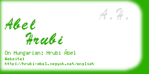 abel hrubi business card